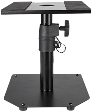 KIXZSAZ Speaker Holder Mount Adjustable Height Steel Speaker Stand Surround Sound Audio Setup In Home Studio Capable Of Supporting Up To 15 Kg/33.07 Lbs Weight Height Of, Black, Without C Clamp