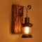 LOFT abbigliamento vintage in legno massiccio American Arts Lanterna bar caffetteria ristorante-camera da letto vetro vintage lampada da parete