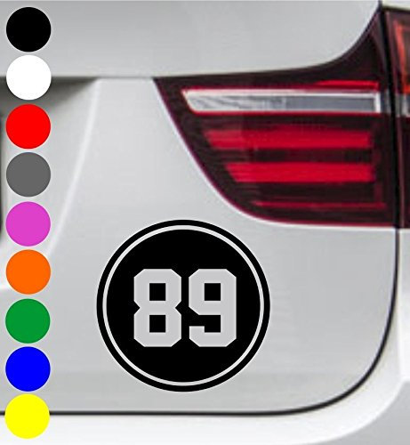wDesigns Autoaufkleber STARTNUMMER Rally Kreis Motorrad Tuning Decal - Jede Größe