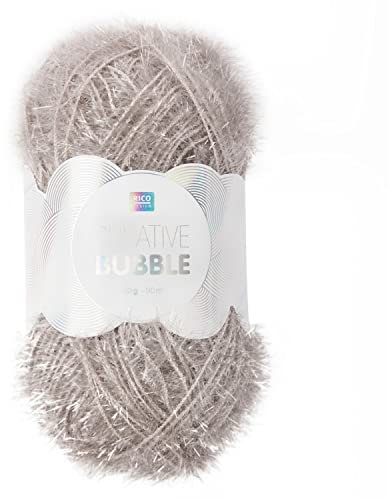 Neuheit 2017! 50g Creative Bubble - Farbe 011 - silber - das innovatives Schwammgarn