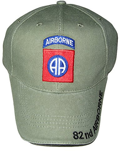 US Army 82nd Airborne Baseball Cap OD Green Adjustable