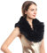 Soul Young Damen Fellkragen Pelzkragen Kunstfell Kunstpelz Winter Schal Wärm Fuchspelz Kragen EINWEG Verpackung(80cm,Schwarz)