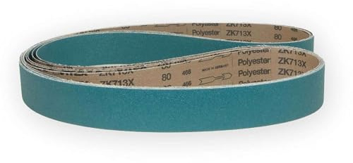 VSM Schleifband ZK713X Zirkonkorund – 50 x 2000 mm – Körnung P120 – 5 Stück – für Metall Edelstahl INOX – reißfeste robuste Gewebeunterlage – Profi-Schleifbänder für Bandschleifer