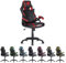 BraZen Puma PC Gaming Chair for Adults Ergonomic Office Computer Chairs Gaming for Adults Video Games Seat Ergonomic Office Computer Video Games Seat Black Red