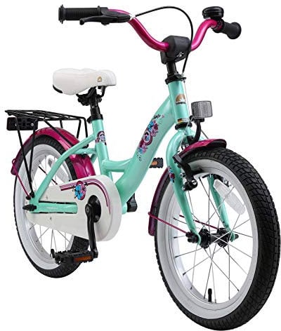 BIKESTAR Kinderfahrrad für Mädchen ab 4-5 Jahre | 16 Zoll Kinderrad Classic | Fahrrad für Kinder Mint | Risikofrei Testen