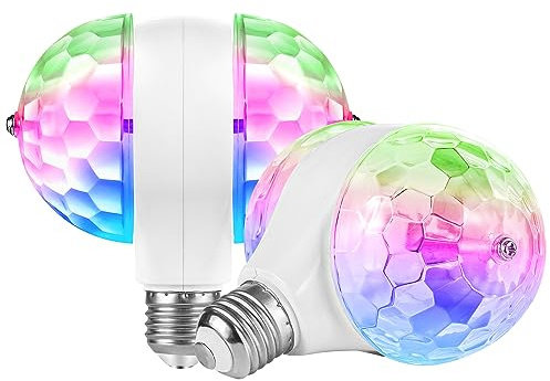 2-Pack Disco Lights for Parties, Colorful Rotating Magic Ball Lights
