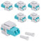 kwmobile 6X Keystone optisches Netzwerkkabel Modul - Kupplung Multimode Glasfaser - Anschluss für LC-Duplex Kabel an Patchpanel oder Anschlussdosen