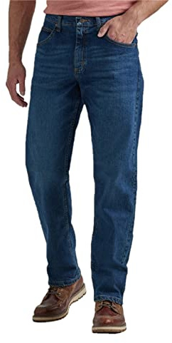 Wrangler Authentics Men's Wrangler Classic 5-Pocket Relaxed Fit Jean Casual Pants, Midnight Flex, 42W x 28L