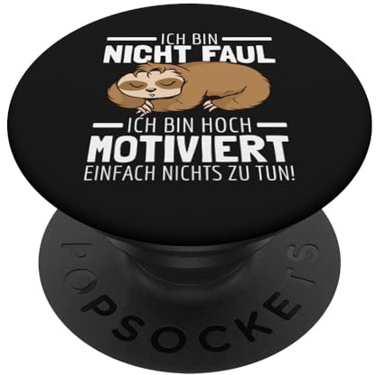 PopSockets Ich Bin Nicht Faul Lustiges Schlafendes Faultier Sprüche PopSockets mit austauschbarem PopGrip