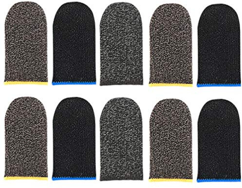 EXCEART Anti-Rutsch Mobile Gaming FingerhüLlen - Atmungsaktive Fingerschutz FüR Touchscreen - 5 Paare Kompakt Und Leicht