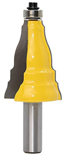 Fraise à défoncer à tige de 1,9 cm – Fraise à moulures architecturales Tige de 1,27 cm pour le travail du bois pour portes, tables, étagères, murs