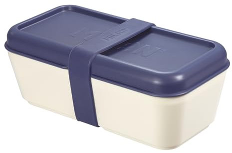 MILAN 085110B Recipiente para Alimentos Rectangular 0,75L, Tapa Azul Marino, Multicolor, 0,75 l