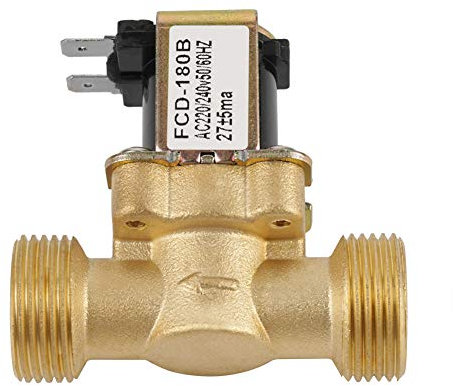 Chacerls Elettrovalvola 220V,G3/4 Elettrovalvola Elettrica Ingresso Acqua a 2 Vie N/C Valvola a Solenoide Normalmente Chiusa AC 220/240V FCD-180B