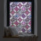 dktie Dekorfolie Glasmalerei Fensterfolie Sichtschuzfolie Milchglasfolie Kreise Statisch Haftend Privatsphäre Fensteraufkleber (Lila, 90 x 200 cm)
