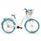 Goetze Style 26 Zoll Damen Citybike, Tiefeinsteiger, 1-Gang, Rücktrittbremse, LED-Beleuchtung, Gepäckträger, Komfortsattel, Schutzbleche, Rattankorb mit Stoffeinsatz, Hollandrad für Stadt & Einkauf!