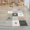Teppich-Traum Kinderzimmer Teppich Spiel & Baby Teppich Herz Stern Punkte Design in Braun Beige Grau Größe 80x150 cm