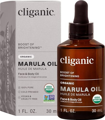Cliganic Organic Marula Oil, 100% Pure - For Face & Hair | Natural Cold Pressed Unrefined (Packaging May Vary)