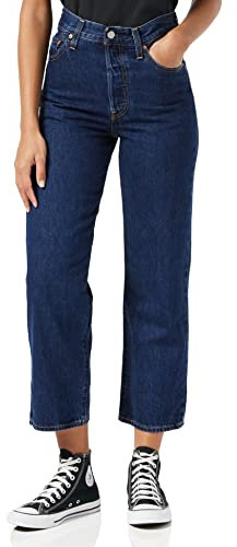 Levi's Damen Ribcage Straight Ankle Jeans,Dark Mineral,27W / 29L