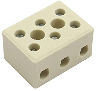 WITTKOWARE Keramik-Schraubklemme (Geräteklemme), hitzebeständig bis 300°C, 4mm², 3-polig