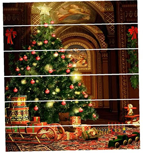 Bemvp 6 Stücke Weihnachten Kreative Treppenhaus Aufkleber Weihnachtsbaum Korridor Treppen Renovierungsdekoration Wandaufkleber