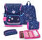 Belmil Premium Compact Plus ergonomisches Schulranzen Set 5 - teilig, AGR, Brustgurt, Hüftgurt, Magnetverschluss (405-41/P/S) (Sapphire)