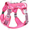 AUROTH Harnais tactique pour chien anti-traction - Respirant - Facile à Utiliser - Pour chiens de petite, moyenne et grande taille - Durable - Réfléchissant - Matériau militaire - Taille M - Rose