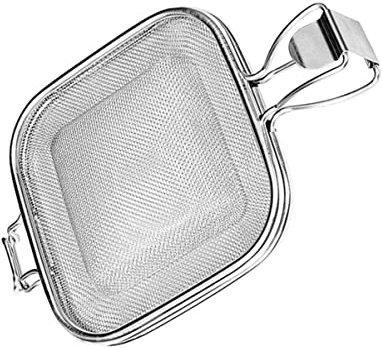 BESTonZON Sandwich Cage, Stainless Steel Sandwich Maker, Sandwich Bread Toaster, Stainless Steel Plate Bread Toaster, Sandwich Toaster Sandwich Cage for Camping and BBQ, Silver, 10.14 X 6.29 Inch