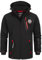 Geographical Norway Tacebook Men - Jacke Softshelljacke Herren Wasserdicht atmungsaktiv Kapuzen - Outdoor Mantel Windjacke Tactical - Wandern Ski Herbst Winter Frühling (Schwarz XXL)