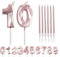 HONGCI Number Candle Rose Gold 10 10th Birthday Candles for Cake, Pink Happy Cake Topper Girls Wedding Anniversary Decorations