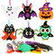 LAMEK 12 Halloween Bastelsets für Kinder Halloween Kreativsets zum Basteln Kreative Kunsthandwerk Bastelhandwerk mit Moosgummi Aufkleber für Jungen Mädchen Halloweenzeit Karneval Geburtstag