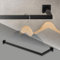 ML-Design Kleiderstange Übereck für die Wand, T30cm x B90cm, Schwarz, aus Stahl, rostfrei, Garderobenstange L-Form, Kleiderständer Wandmontage, Kleidergestell Garderobenhalter, inkl. Montagematerial