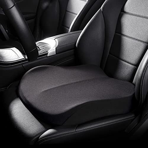 DASJD Sitzkissen Auto, Sitzerhöhung für Erwachsene, Ergonomisches Autositzkissen aus Memory-Schaum für Bürostuhl, Auto, Rollstuhlkissen,100PCS, Schwarz
