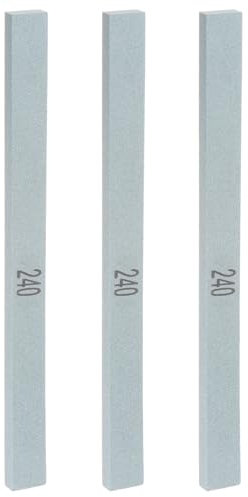 QUARKZMAN 3pcs Schleifsteine 240 Körnung 150mm x 12mm x 6mm Rechteck Grünes Siliziumkarbid Messerschleifstein