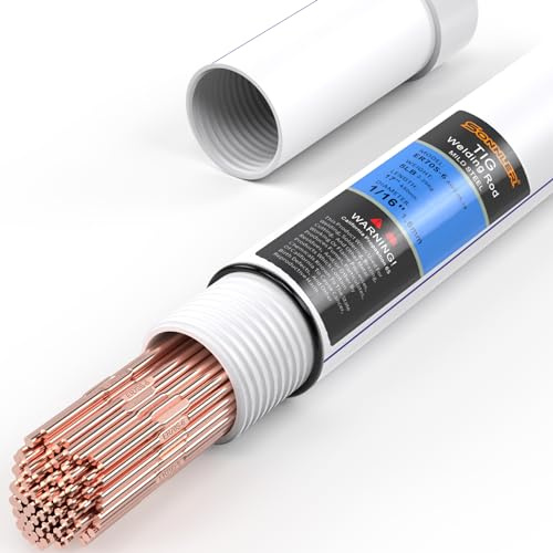 SONNLER Mild Steel TIG Welding Rod ER70S-6 Welding Filler Rod 1/16 x 16 5LB,Low Splatter Corrosion Resistance, TIG welding accessories