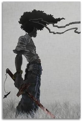 Azizat Afro Samurai Moive Poster Wandkunst Dekor Druck Bild Gemälde für Wohnzimmer Schlafzimmer Dekoration 30 x 45 cm ungerahmt