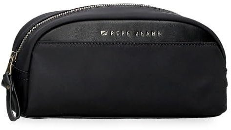 Pepe jeans Joumma Bags Morgan Casual Tagesrucksack, Reisetaschen, beige und schwarz, Kunstleder für Damen, Schwarz, Talla única, Kleine Kosmetiktasche