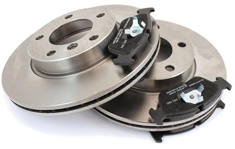 Bremsen Set Bremsscheiben Scheibenbremsen belüftet vorne + Bremsbeläge Bremsklötze kompatibel mit Meriva Astra H L48 A04 Zafira B A05 L35 S10 L08 Combo Tour L67 L69 Corsa C F08 F68 L70 X01