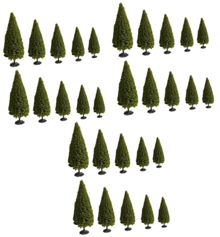 Operitacx 30 Pièces Modèle d'arbre Décorations De Noël Mini Arbres Fruitiers Paysages Architecture Arbres Décor De La Nativité Déco Table De Sable Faux Sapins Paysage Arbre Manuel Plastique