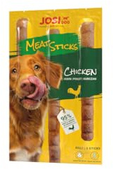 JosiDog Meat Sticks Chicken | 20x 3 St. | Adult | Snack mit Huhn für Hunde | Premium Kaustangen für ausgewachsene Hunde | Huhn | mit viel leckerem Fleisch | zucker- & getreidefrei | powered by JOSERA
