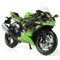 Risopen 1:12 Modello compatibile per Kawasaki Ninja ZX-6R in Metallo Diecast - Moto Giocattolo Mini - Regalo (Verde)