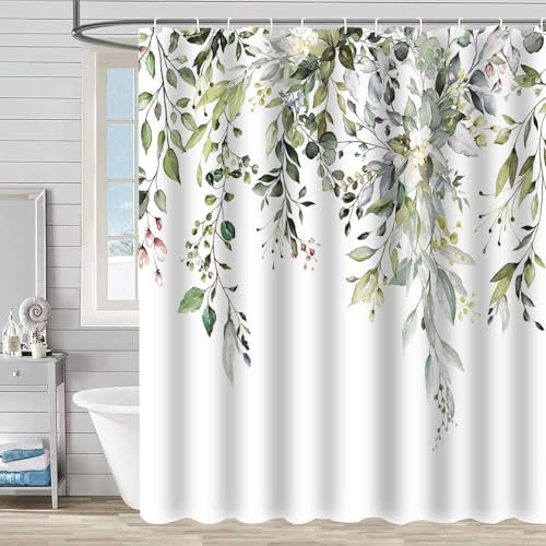 FAIRYGATE Shower Curtains Mould Proof Resistant Garden Flowers Scenery Shower Curtain Decoration Waterproof Fabric Bath Curtain Bathroom Door Screens B9605