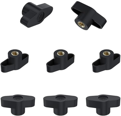8 PCS Clamping Handle Quick Release Screws Nuts Knobs (M6)
