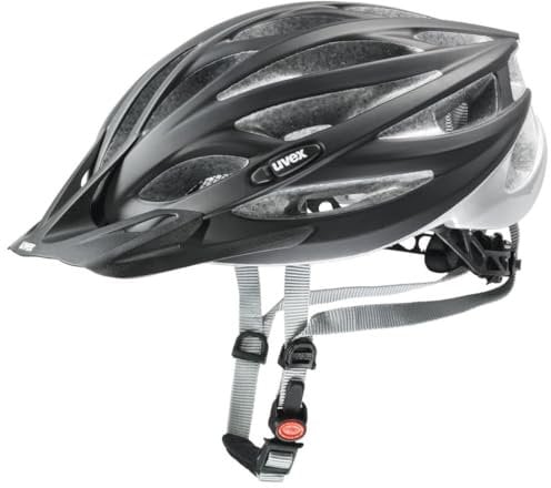 uvex Oversize - sicherer Allround-Helm für Damen und Herren - individuelle Größenanpassung - waschbare Innenausstattung - Black mat Silver - 61-65 cm