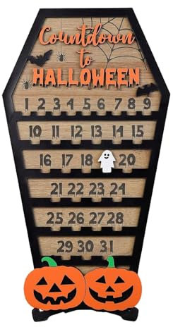 Halloween-Countdown-Kalender, Halloween-Adventskalender 2024, dekorativer Countdown-Countdown-Kalender, Halloween-Adventskalender, lustiges Kalenderzeichen