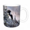 KDWJS Tasse Keramik Kaffeetassen Große 11oz Tassen 330ml Trinkgläser Mit Griff Personalisierte Geschenk Weiß,Adler Vogel fliegen