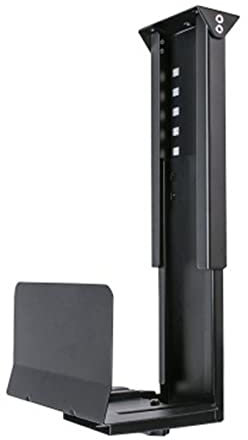 CPU-Ständer CPU-Halterung unter dem Schreibtisch – verstellbare PC-Wandhalterung, universelle PC-Gehäusehalterung, robuste PC-Tower-Halterung, hält bis zu 22,6 kg Computer-Mid-Tower-Gehäuse(Schwarz)