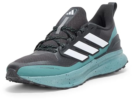 Adidas Men's Ultrarun 5 Trail Sneaker, Black/White/Preloved Teal, 13.5 UK