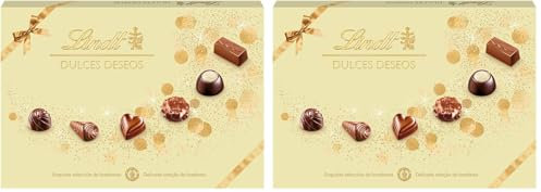 Lindt Dulces Deseos Caja de bombones de chocolate surtidos, chocolate con leche, chocolate negro, chocolate blanco, bombones para regalar, caja de bombones, 337 g (Paquete de 2)