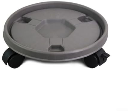 Déménagement de plantes sur roulettes Plateau de 260 mm pour grands vases, poubelles et pots de jardin (gris)