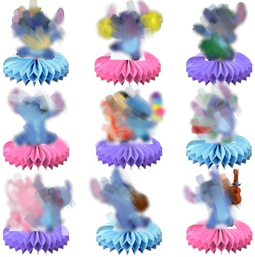 Tischdeko Geburtstag, Wabenbälle Deko 3D-Stil Cartoon Honeycomb Geburtstagsparty Dekorationen für Kinder Jungen Mädchen